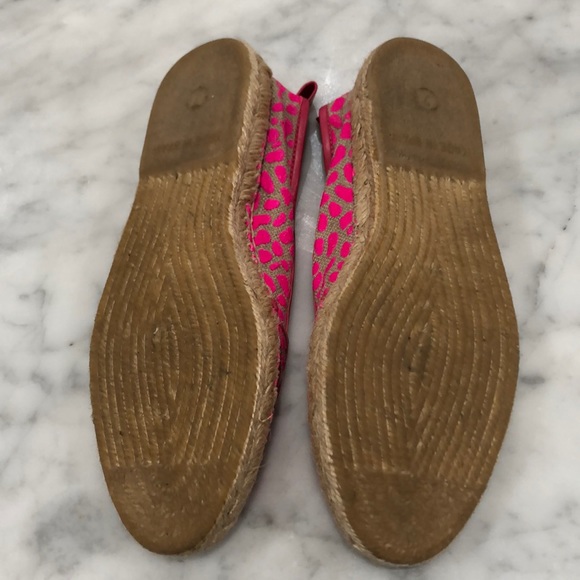 Kate Spade Pink Cheetah Print Espadrilles SZ 7 - Picture 5 of 5